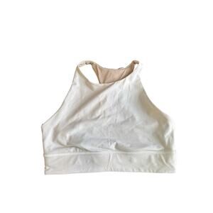 Lululemon Ignite Bra White Workout Gym Athletic Running Pilates Stretch Size 12